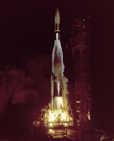  Старт ракеты-носителя Atlas-Agena B с космическим аппаратом Ranger I 